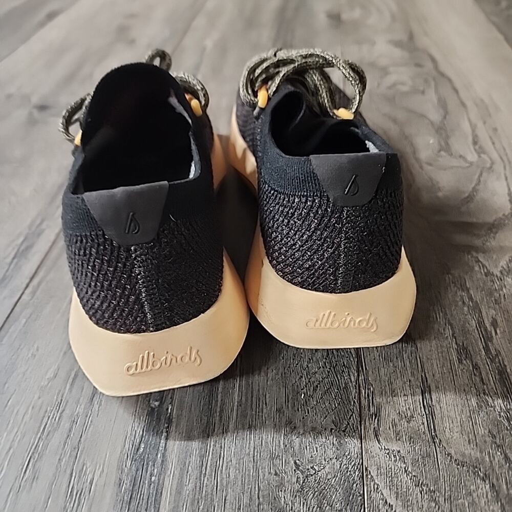 Allbirds Wool Runners Women’s Black Orange Merino Wool Lace-up Shoes Size 7.5 - Picture 3 of 8